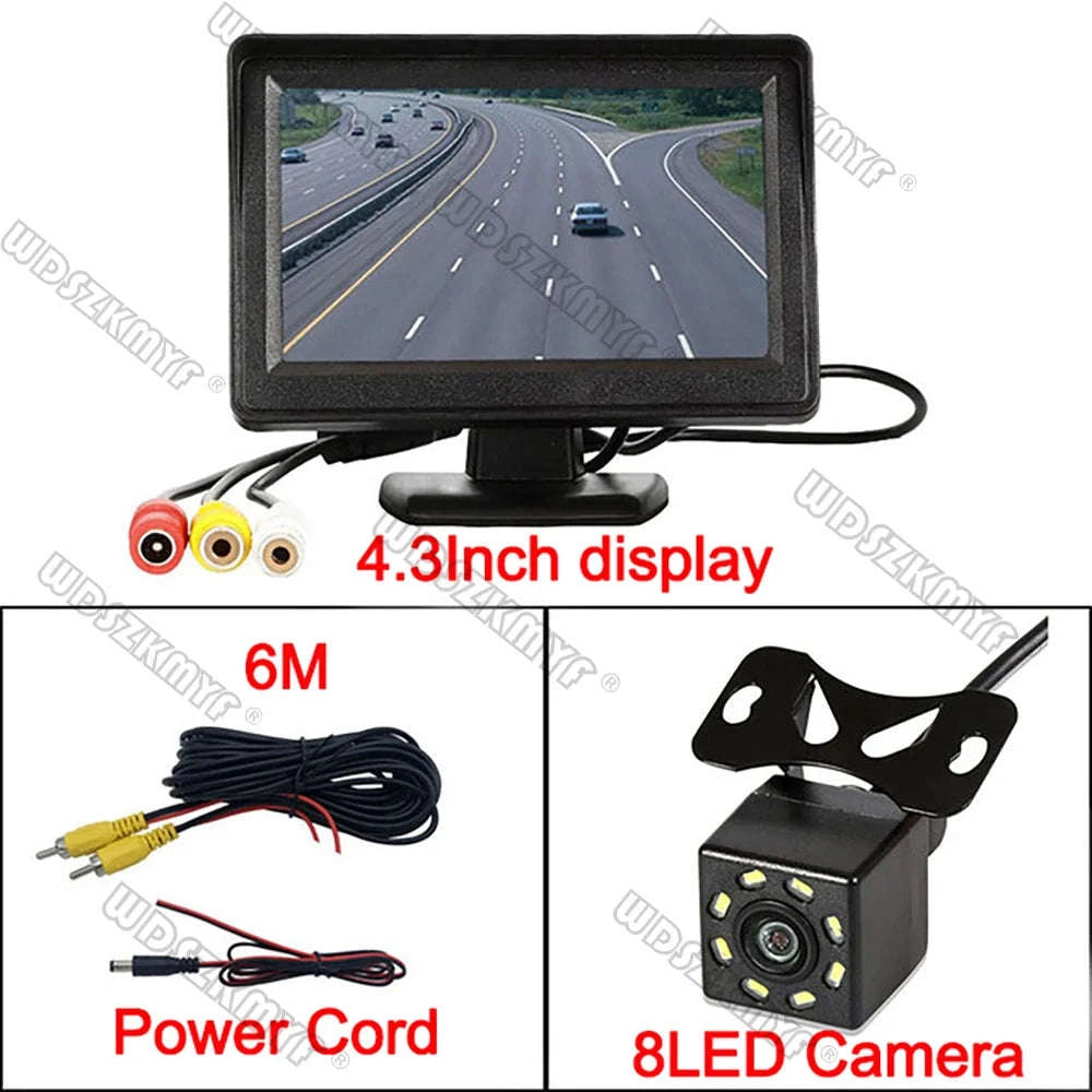 4.3 Inch Rear View Camera Monitor for Parking-X116-4LED Camera