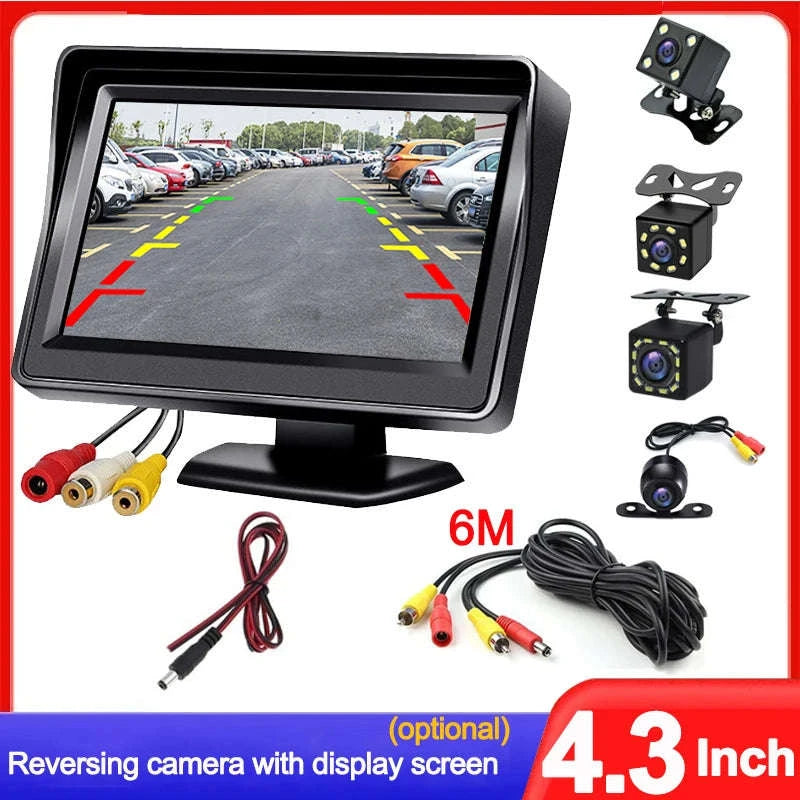 4.3 Inch Rear View Camera Monitor for Parking-X116-4LED Camera