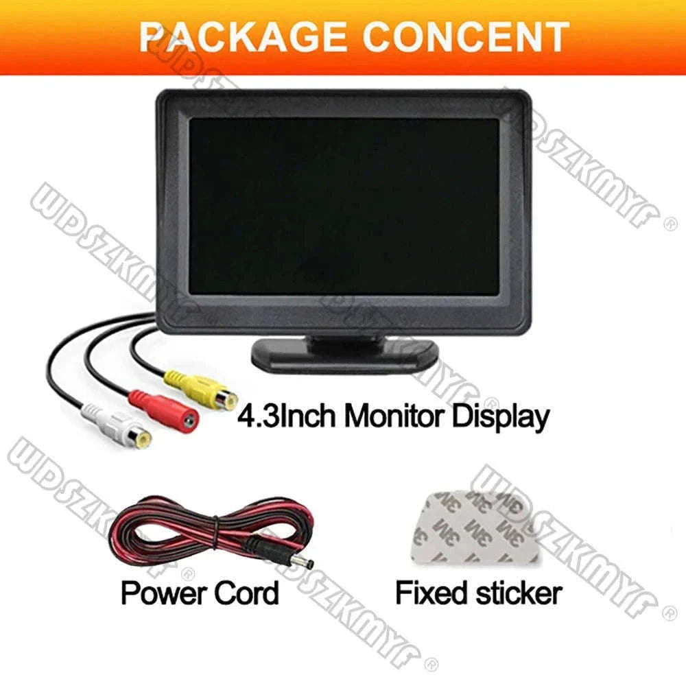 4.3 Inch Rear View Camera Monitor for Parking-X116-4LED Camera