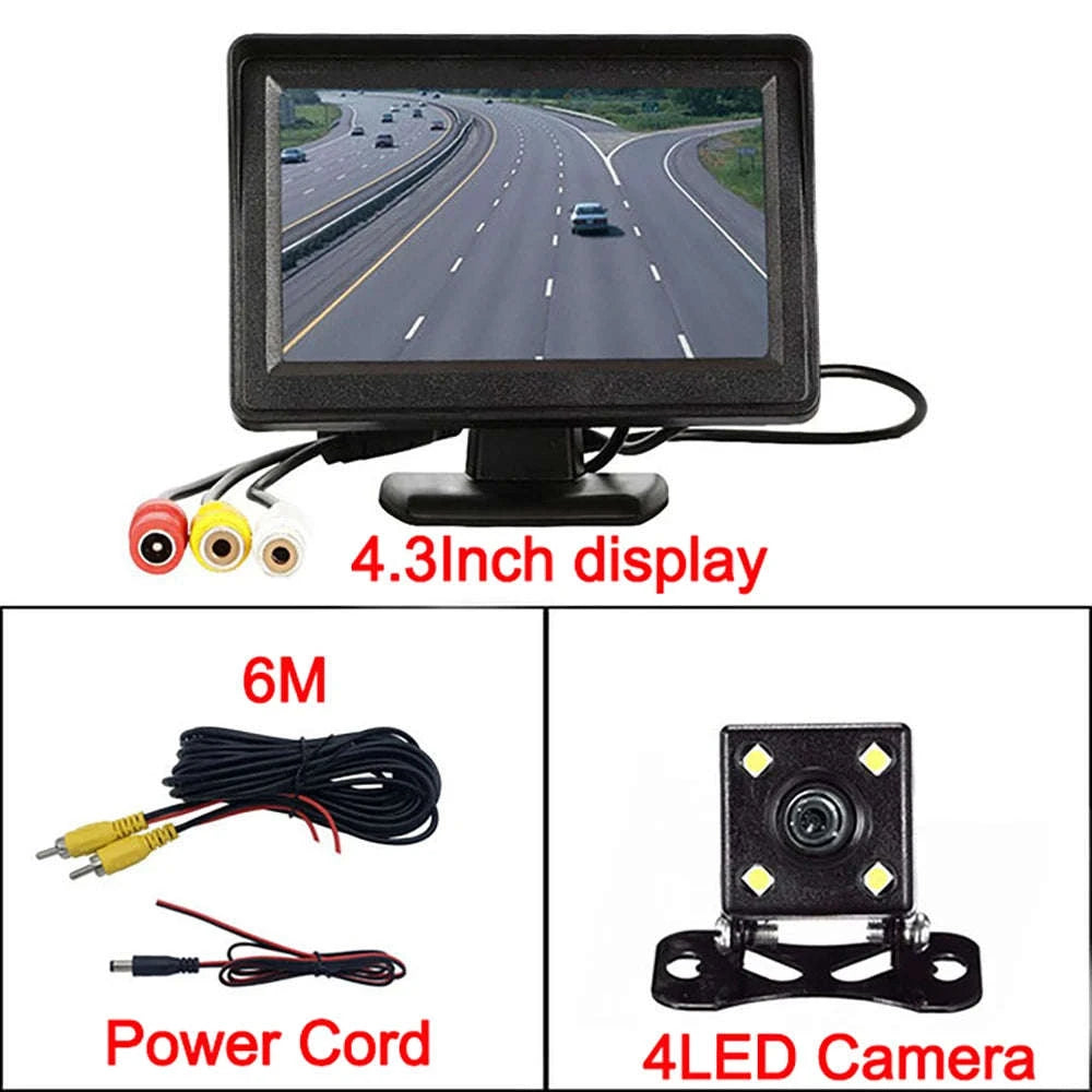 4.3 Inch Rear View Camera Monitor for Safer Parking-X116-4LED Camera