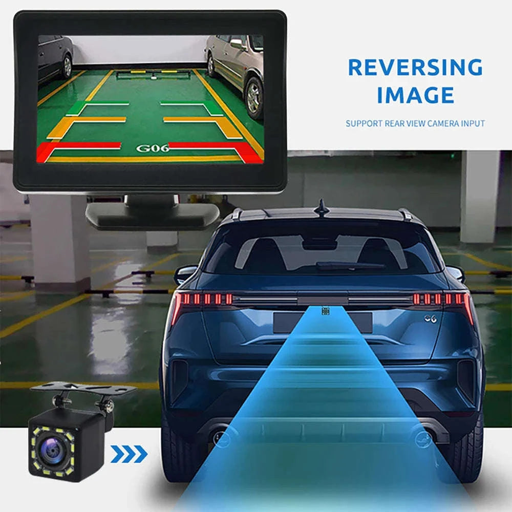 4.3 Inch Rear View Camera Monitor for Safer Parking-X116-4LED Camera
