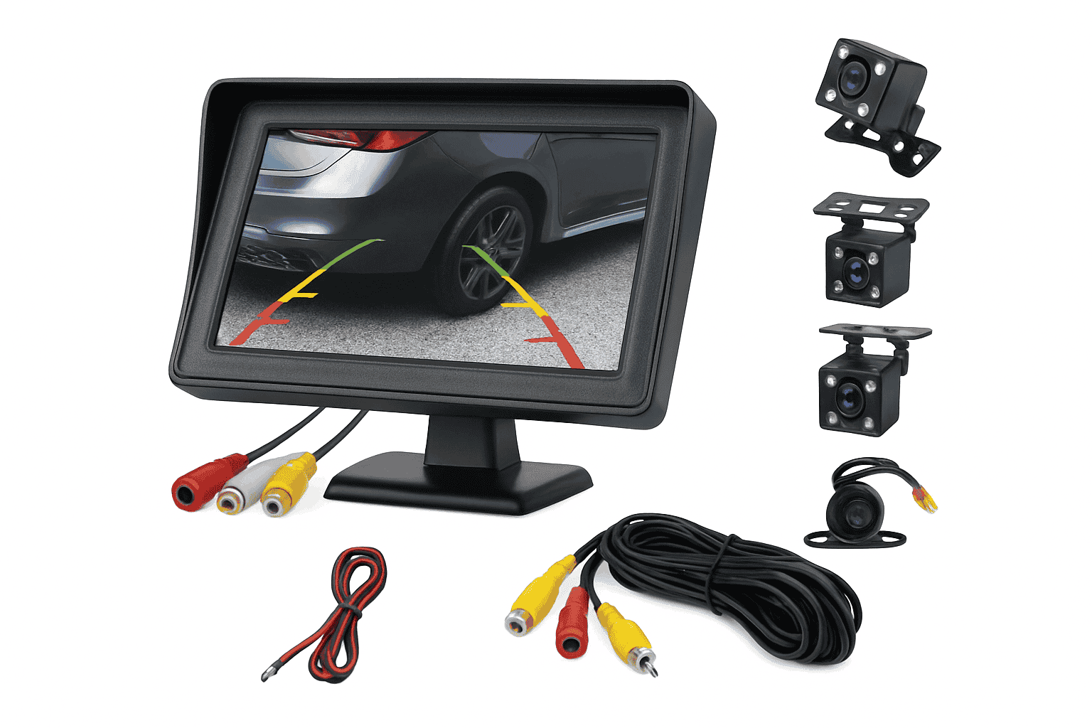 4.3 Inch Rear View Camera Monitor for Safer Parking-X116-4LED Camera