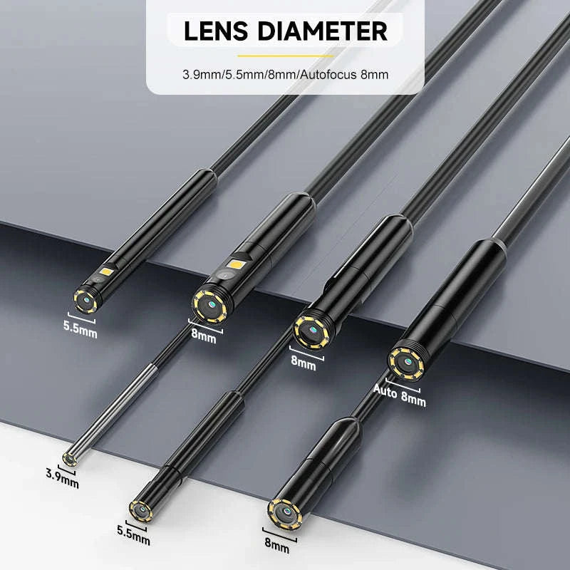 4.3'' IPS Industrial Endoscope Camera HD1080P – Triple Lens Inspection-5.5MM Dual / 3.5m