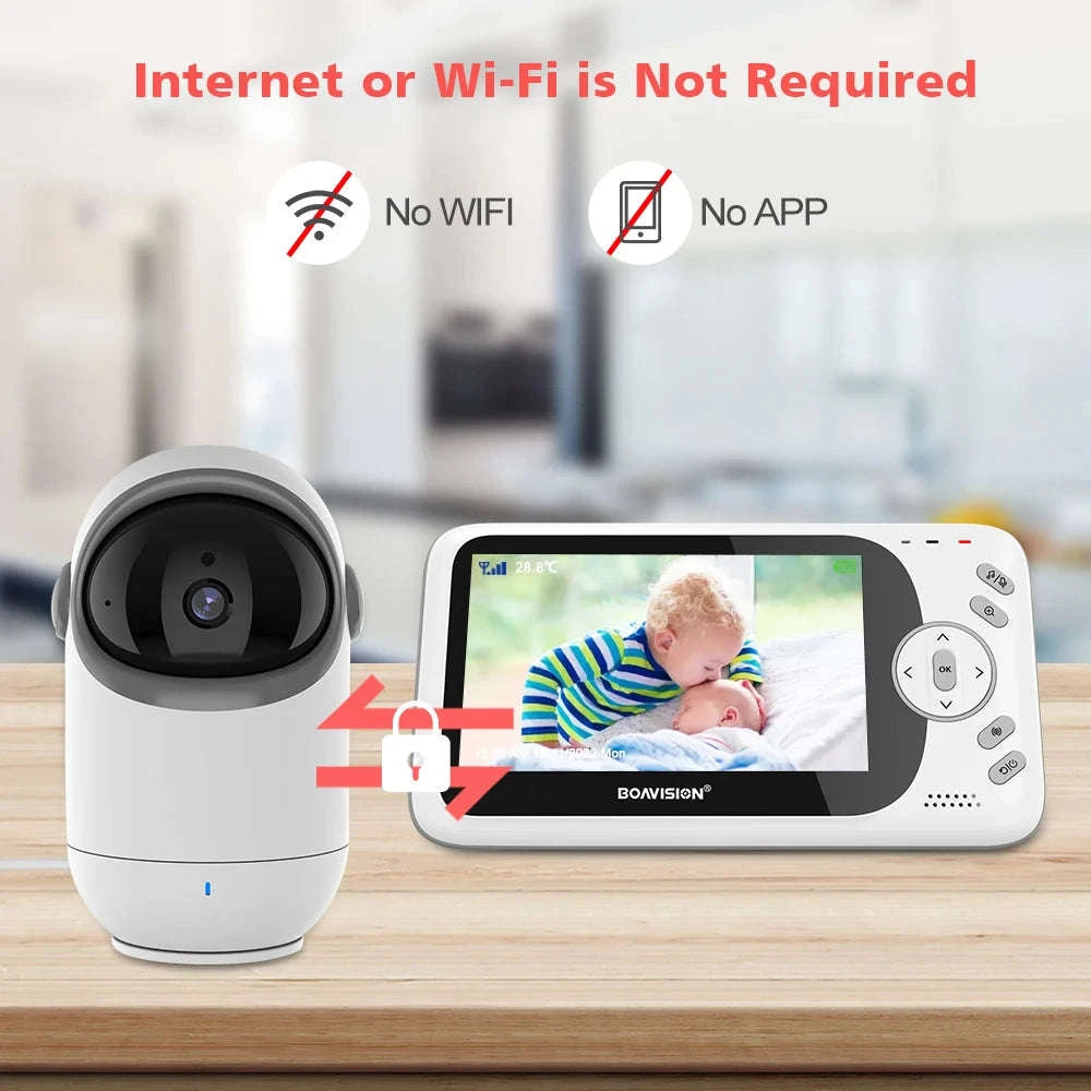 4.3” Wireless Baby Monitor with Pan‑Tilt Camera-BOA-VB801-US / CHINA