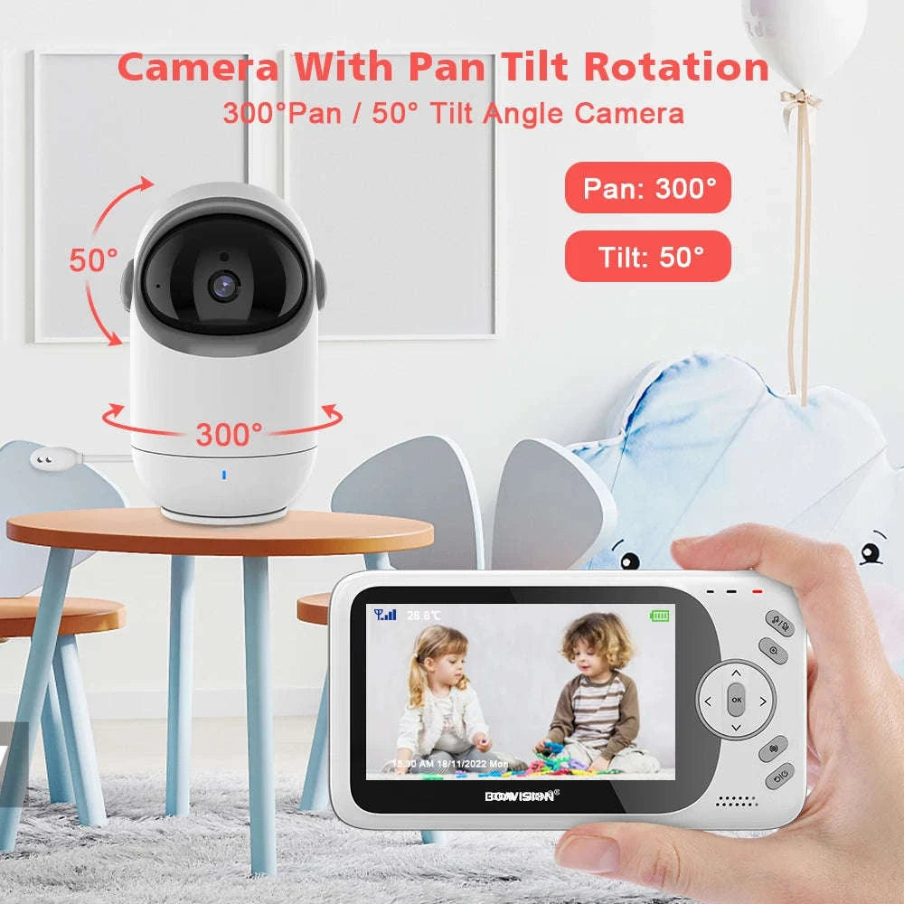 4.3” Wireless Baby Monitor with Pan‑Tilt Camera-BOA-VB801-US / CHINA