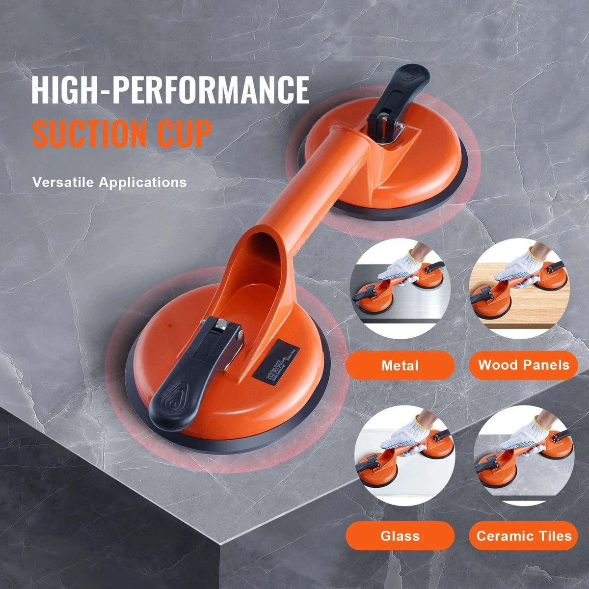 4.7" Glass Vacuum Suction Cup Set, 2 Pack-2 pack / Poland