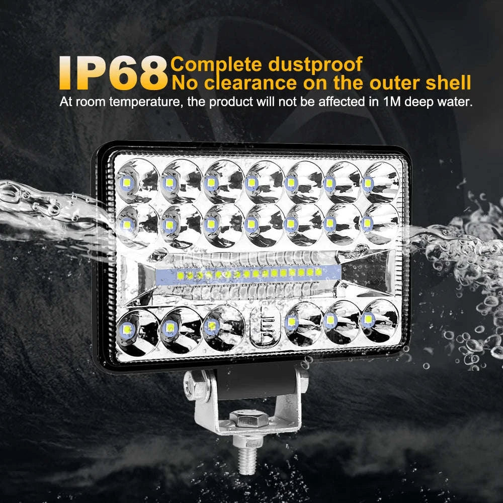 4-7 Inch LED Work Light Bar for Truck, Car, Boat, Tractor & ATV 12V/24V-2pcs 5inch 108W