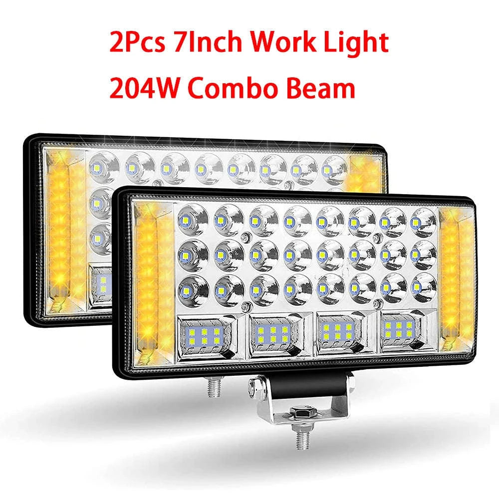 4-7 Inch LED Work Light Bar for Truck, Car, Boat, Tractor & ATV 12V/24V-2pcs 5inch 108W