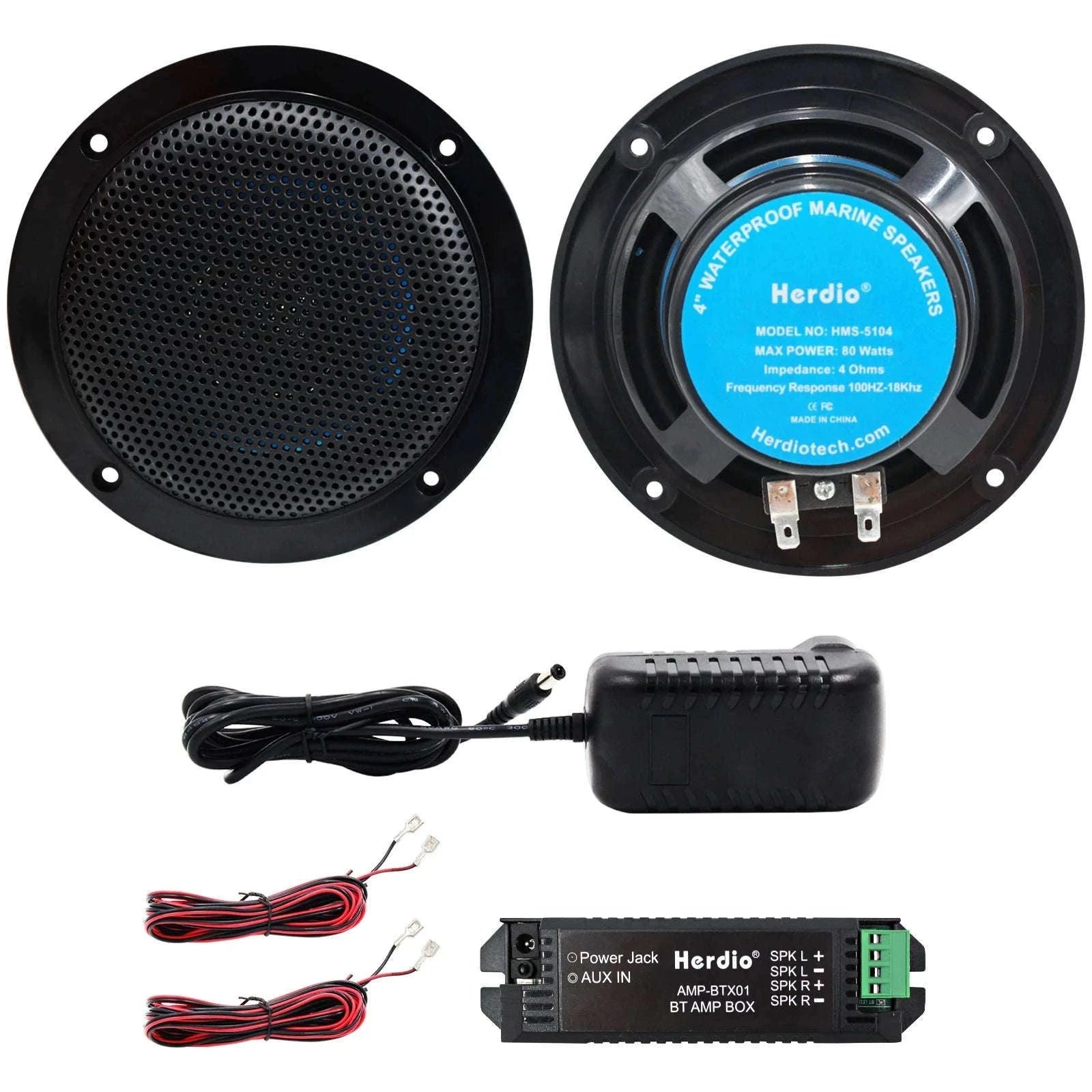 4" Bluetooth Ceiling Speakers 160W Waterproof Set for Home & Outdoor-white / 4 inch EU Plug / Amplifier Sets