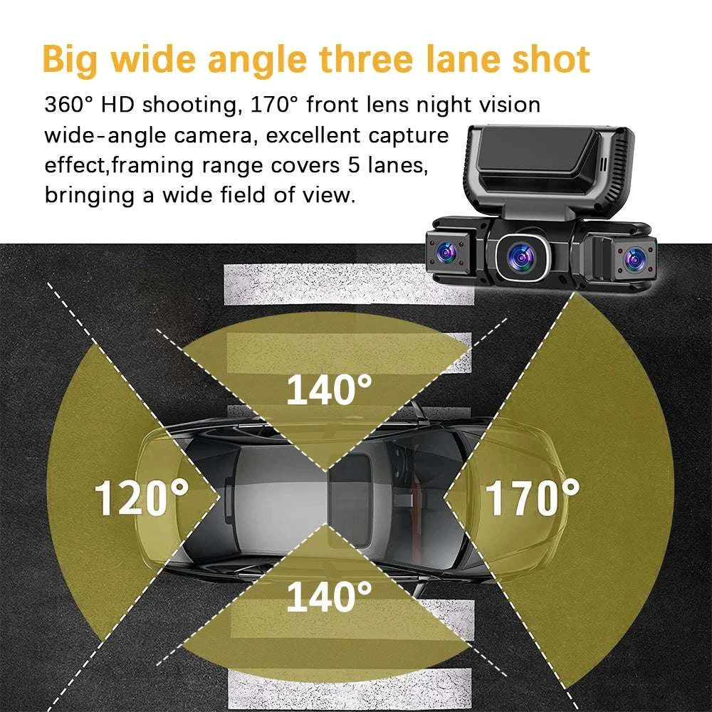 4-Channel 360° WiFi Dash Cam with 1080P Recording & Parking Monitor-X145-WIFI 24H / 64G