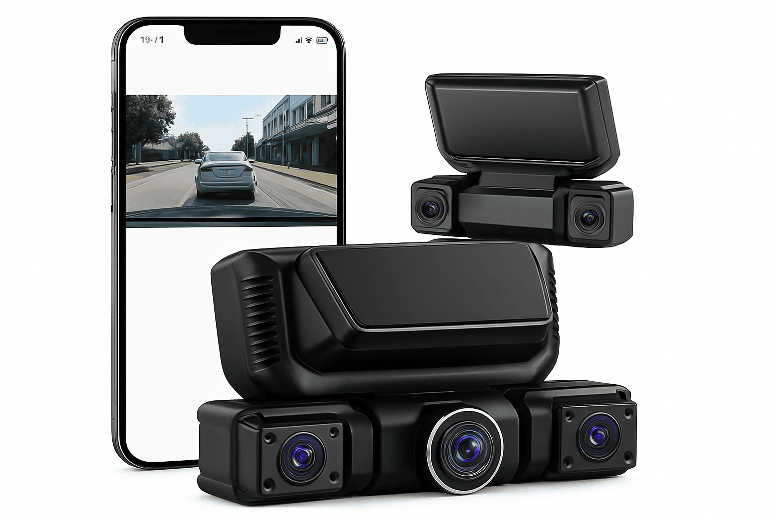 4-Channel 360° WiFi Dash Cam with 1080P Recording & Parking Monitor-X145-WIFI 24H / 64G