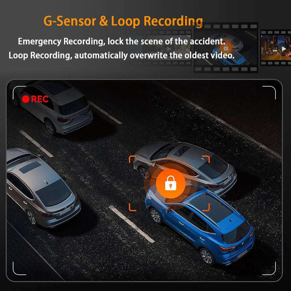 4 Channel Dash Cam 360° Car Video Recorder with Night Vision and Parking Monitor-4ch dash cam / No SD Card