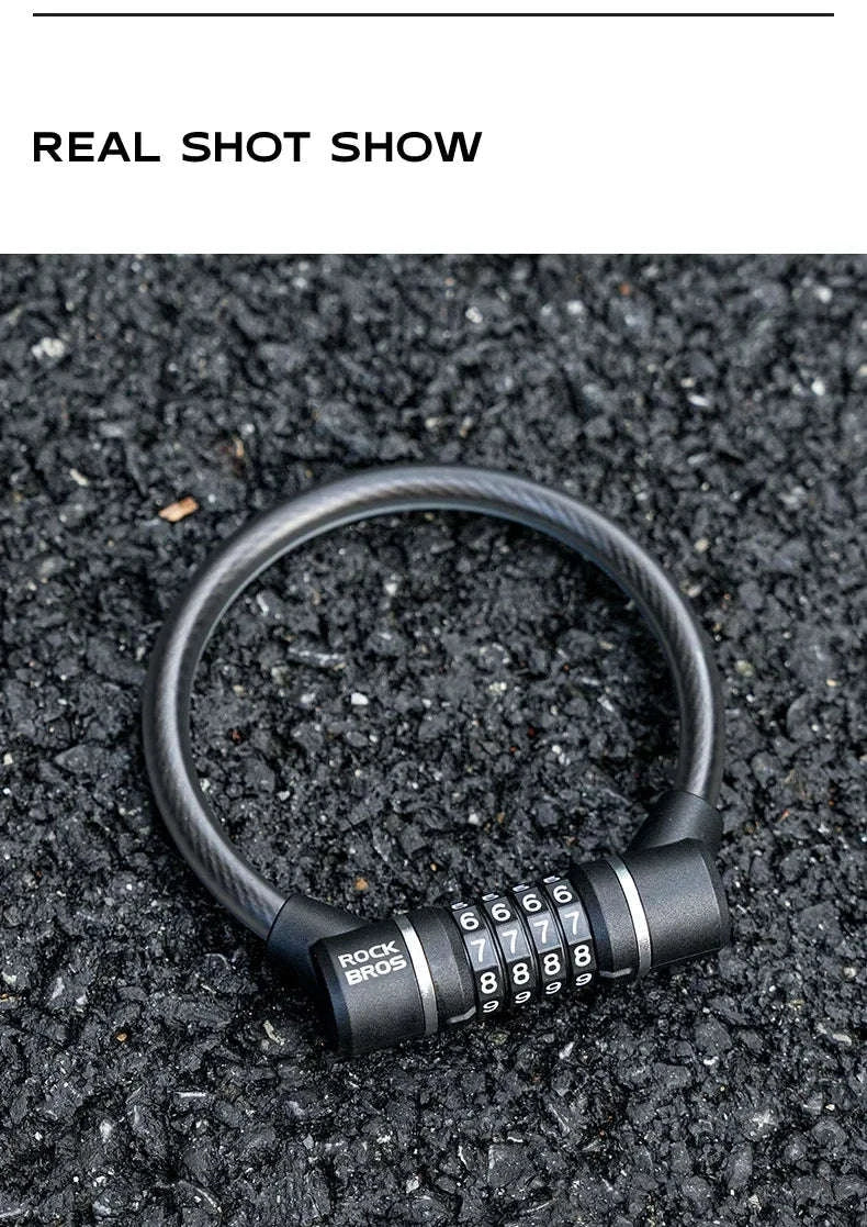 4-Digit Steel Cable Bicycle Lock, 29cm-32120007001