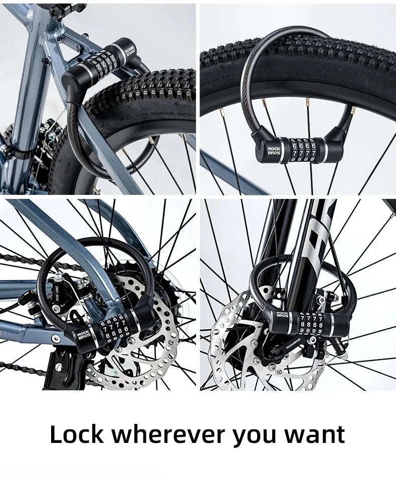 4-Digit Steel Cable Bicycle Lock, 29cm-32120007001