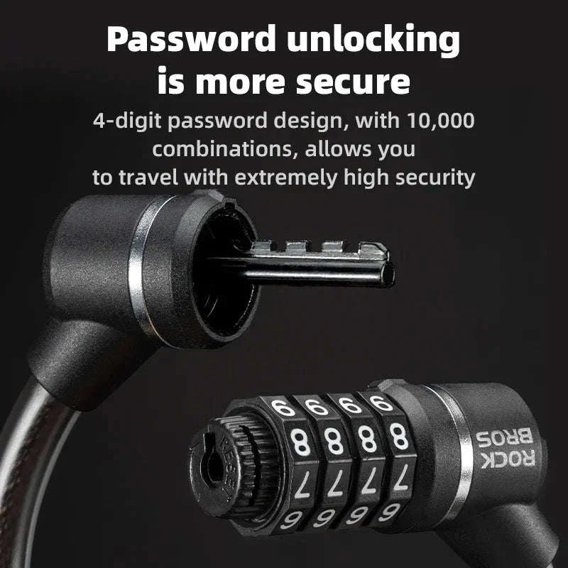 4-Digit Steel Cable Bicycle Lock, 29cm-32120007001