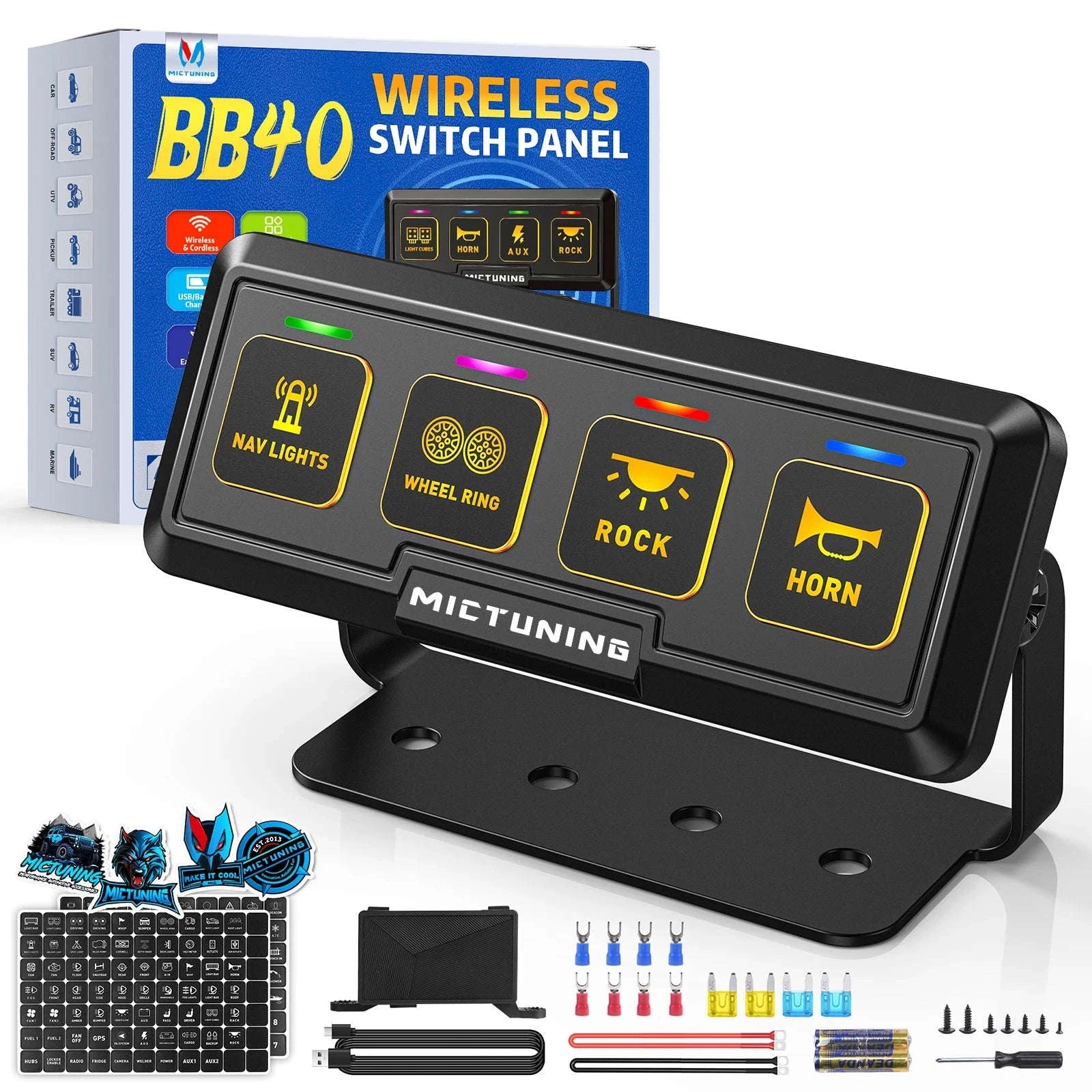 4-Gang/6-Gang Wireless Switch Panel for Car-BB40 / China Mainland