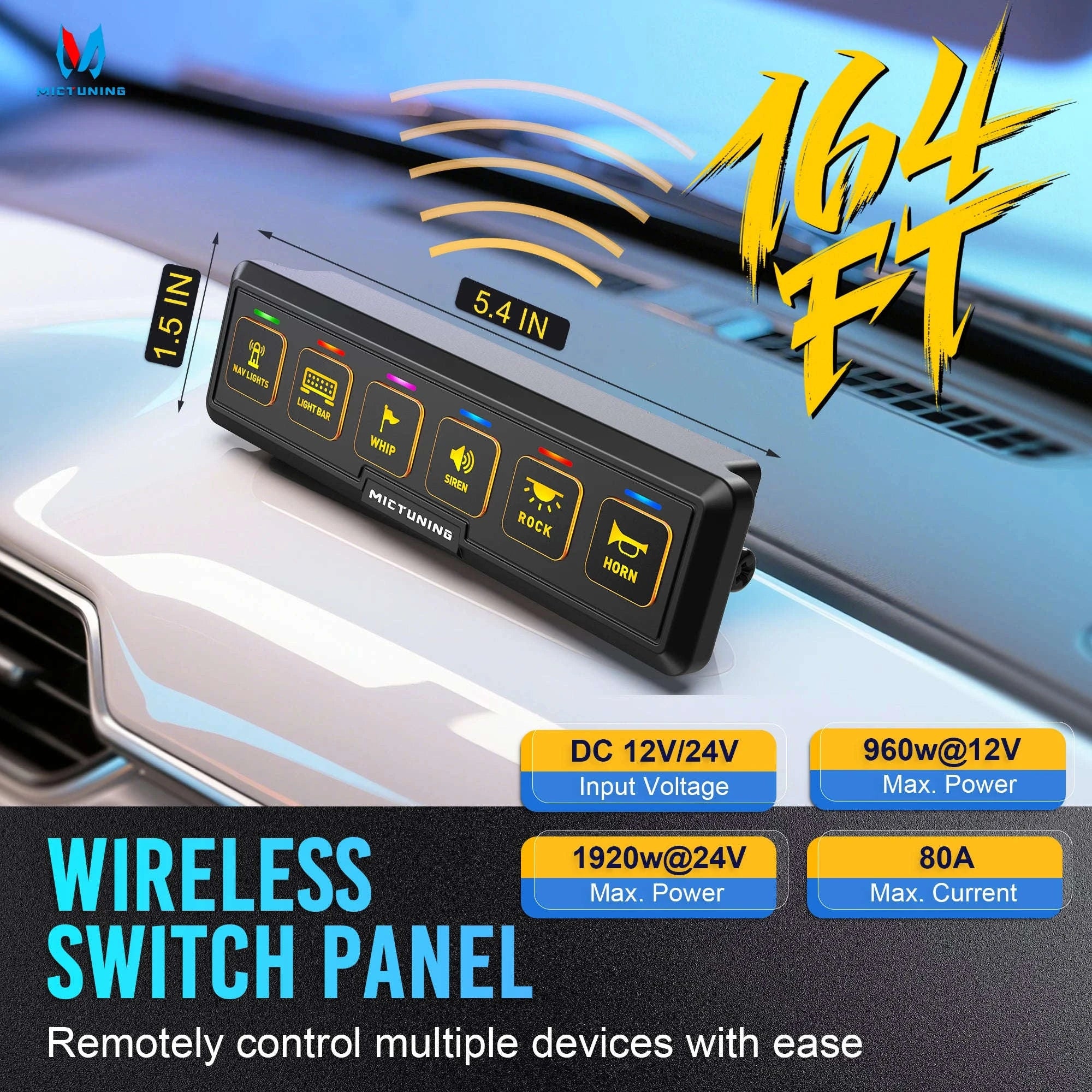 4-Gang/6-Gang Wireless Switch Panel for Car-BB40 / China Mainland