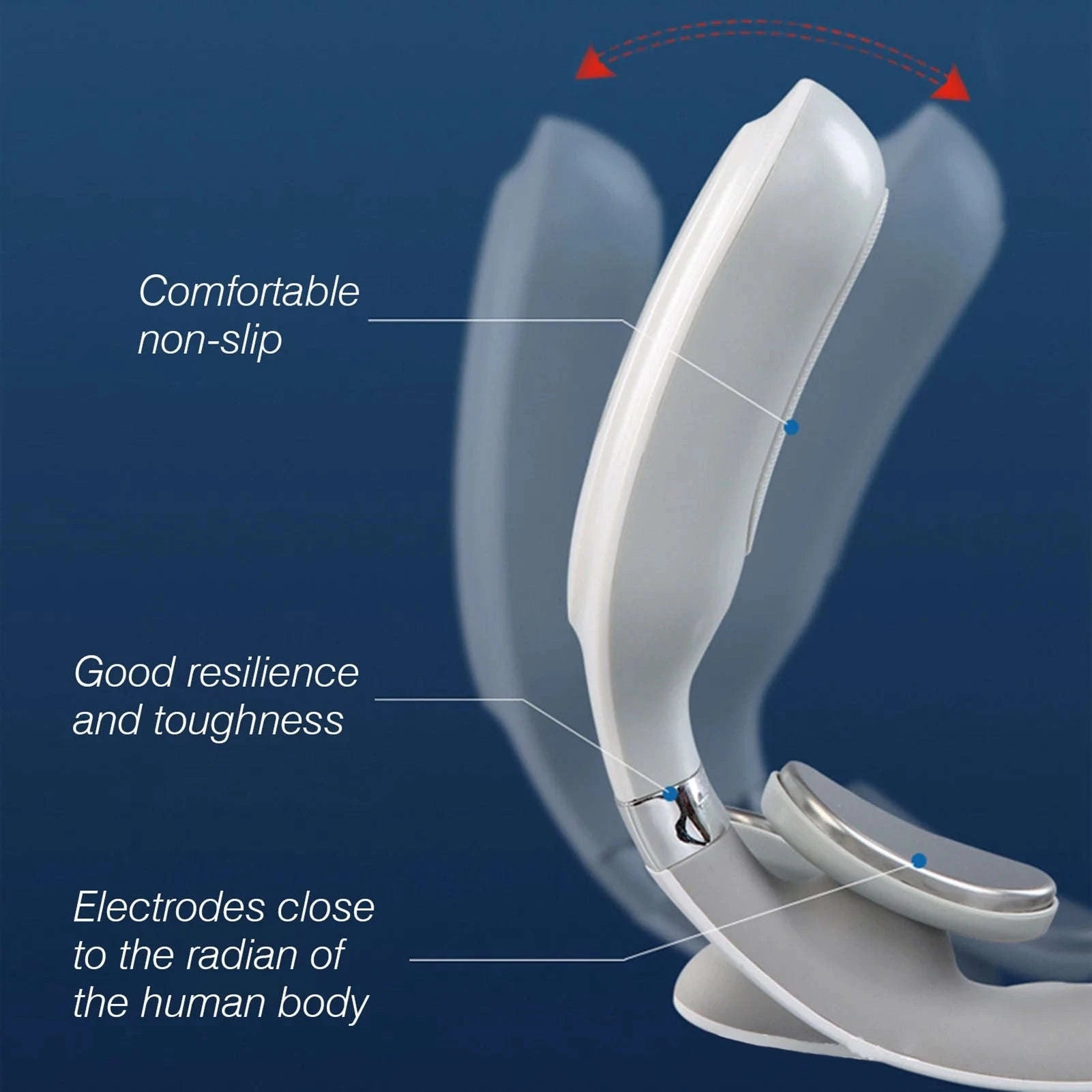 4-Head Neck Massager with Heating & Vibration Therapy-White