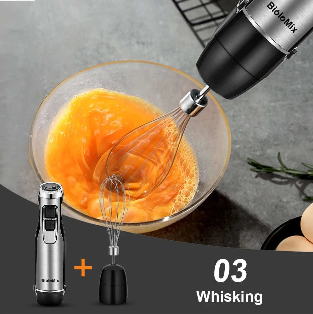 4-in-1 1200W Immersion Hand Blender with Chopper, Whisk and Cup-EU Plug / spain
