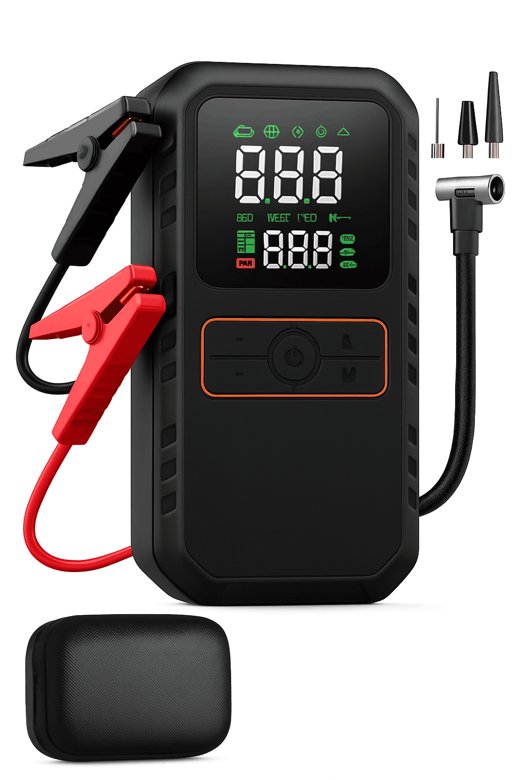 4-in-1 Car Jump Starter with Air Compressor, 150 PSI Tire Inflator, Power Bank-16000mah / China Mainland