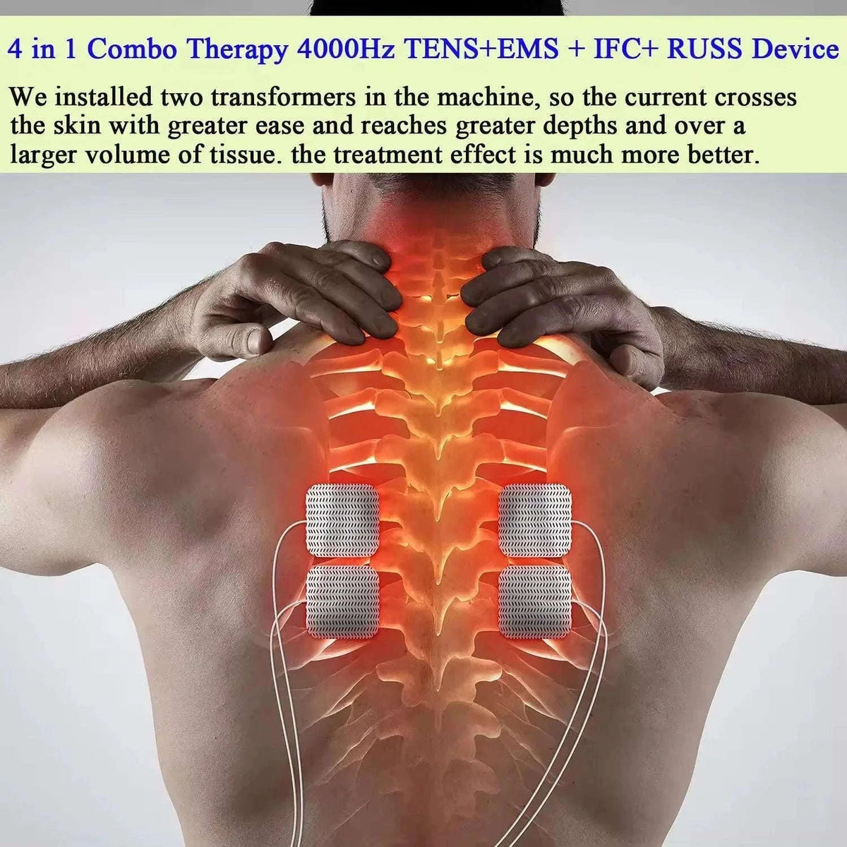 4-in-1 Electric Muscle Stimulation Device for Recovery-JRW-600 WH