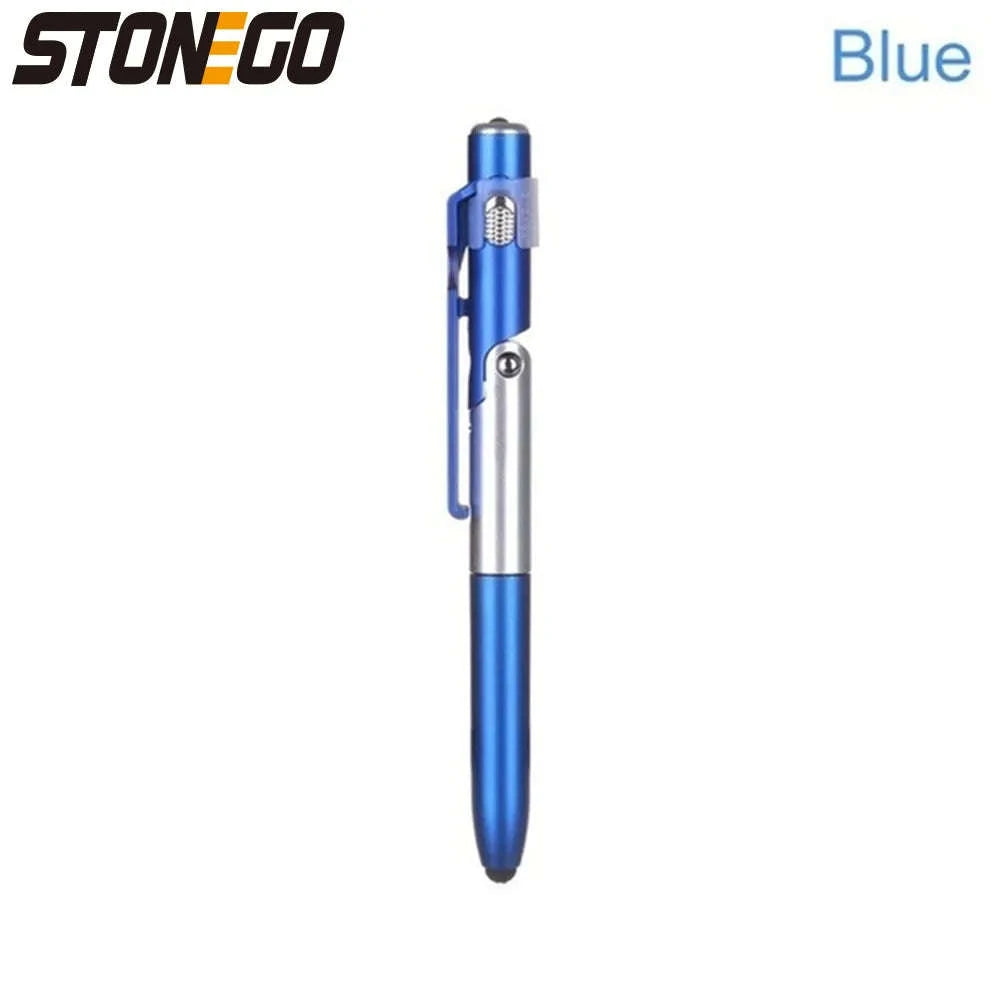 4-in-1 Foldable Pen Stylus with Flashlight and Stand-black