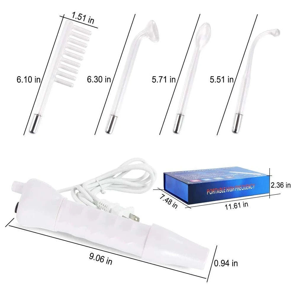 4-in-1 High Frequency Facial Wand for Acne, Wrinkles & Skin Tightening-Gold / United States