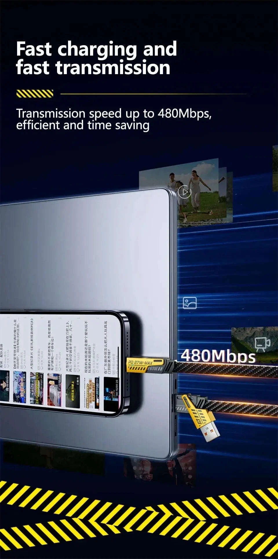 4 in 1 Mecha Fast Charging Data Cable-4 in 1 Cable / 1.5m