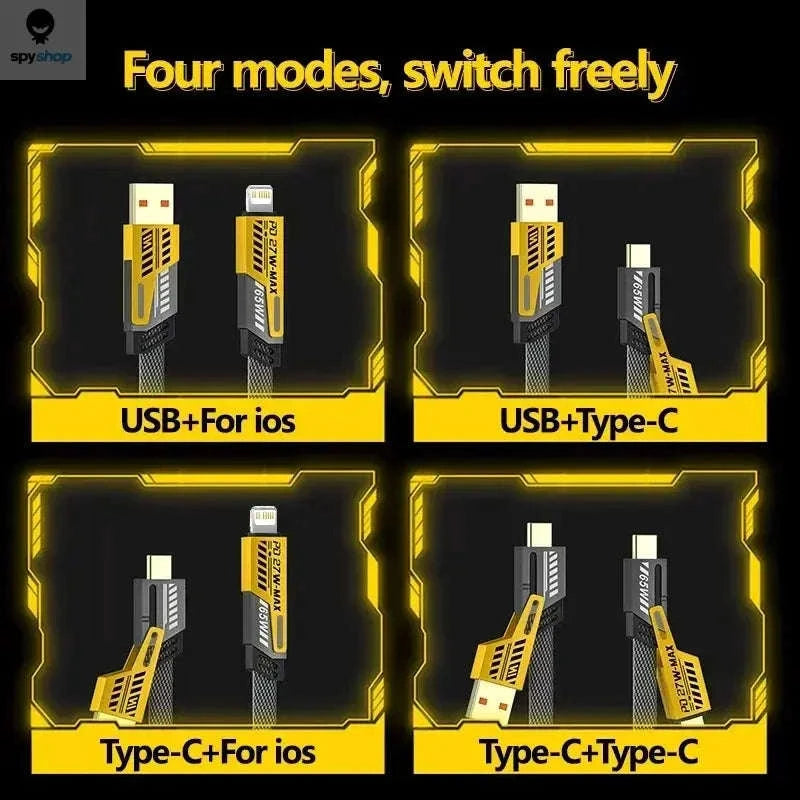 4 in 1 Mecha Fast Charging Data Cable-4 in 1 Cable / 1.5m