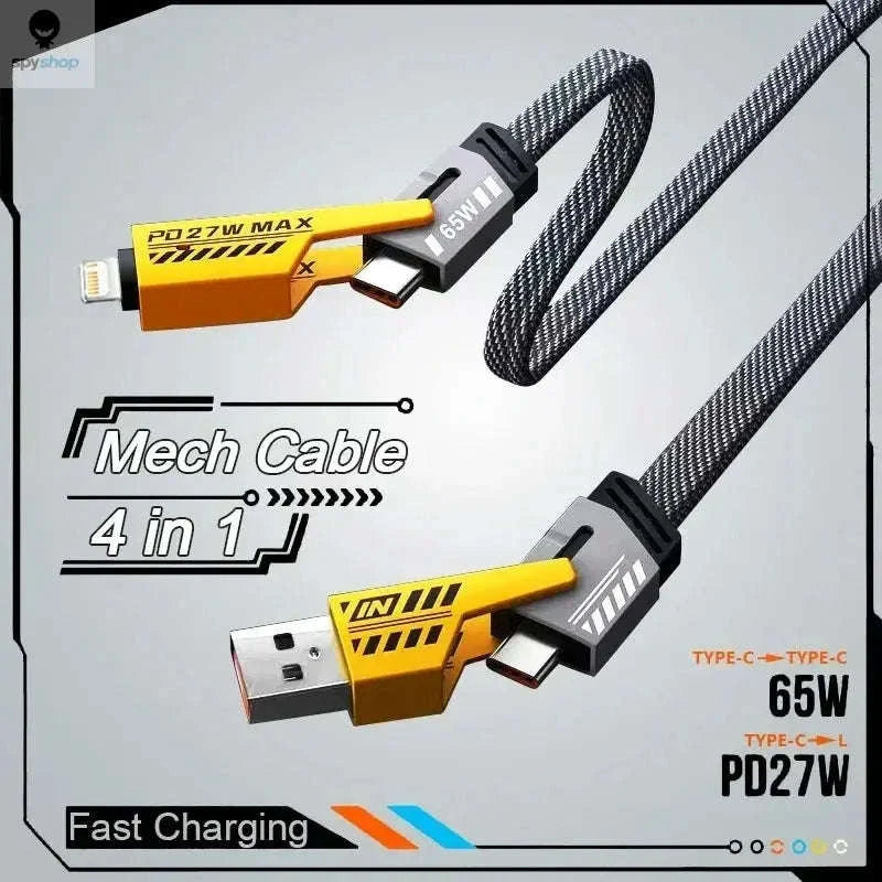 4 in 1 Mecha Fast Charging Data Cable-4 in 1 Cable / 1.5m