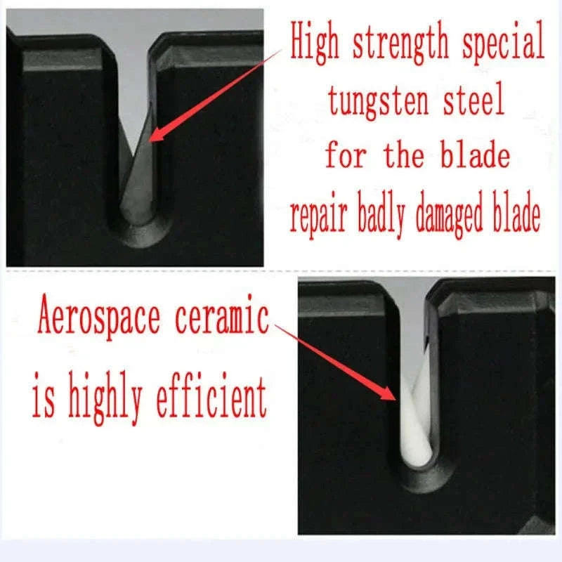 4-in-1 Portable Tungsten Ceramic Carbide Knife Sharpener Tool-WHITE / Style A
