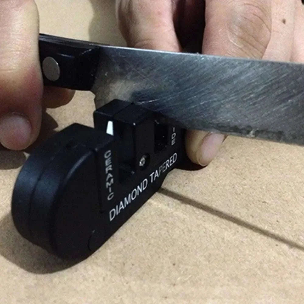 4-in-1 Portable Tungsten Ceramic Carbide Knife Sharpener Tool-WHITE / Style A