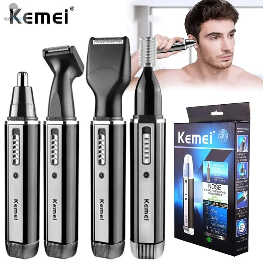 4 in 1 trimmer for men Electric Nose and ear trimmer Rechargeable Trimmer For Hair Beard Nose And Ear Cleaner Grooming Set Spy-shop.com