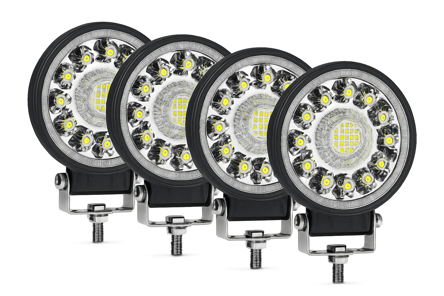 4 Inch 102W LED Work Light Bar 12V 24V-4pcs round 99W