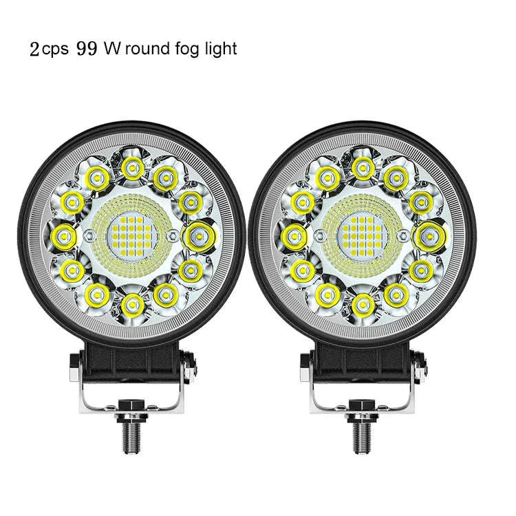4 Inch 123W LED Work Light Bar 12V 24V-6pcs round 99W