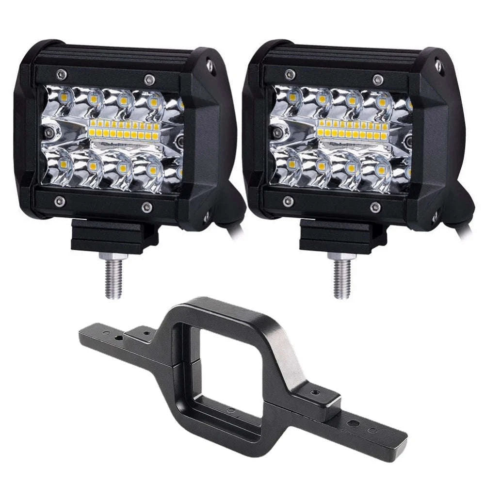 4 Inch 60W Work Light with Tow Hitch Mount-light-2pcs