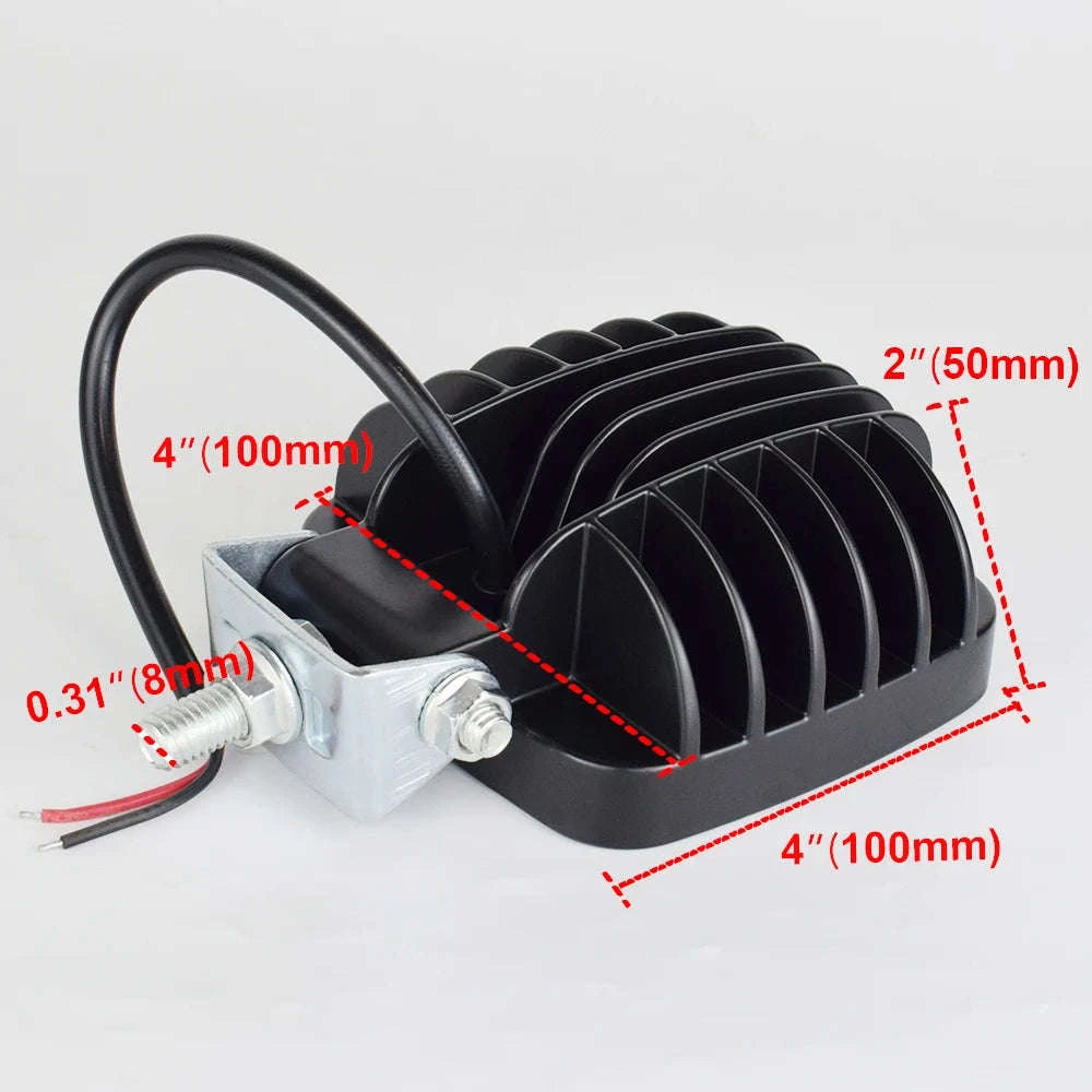 4 Inch LED Flood Light 12V/24V 48W 6240lm IP67-WHITE / 6000K