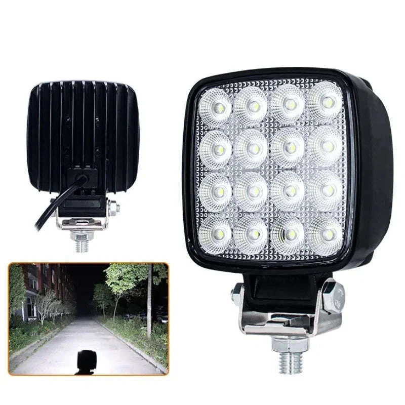 4 Inch LED Flood Light 12V 24V 6240LM IP67-WHITE / 6000K
