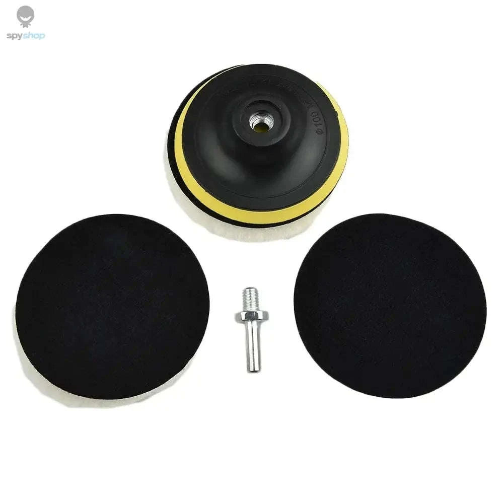 4 Inch Wool Polishing Pads for Drill Polisher-Default Title