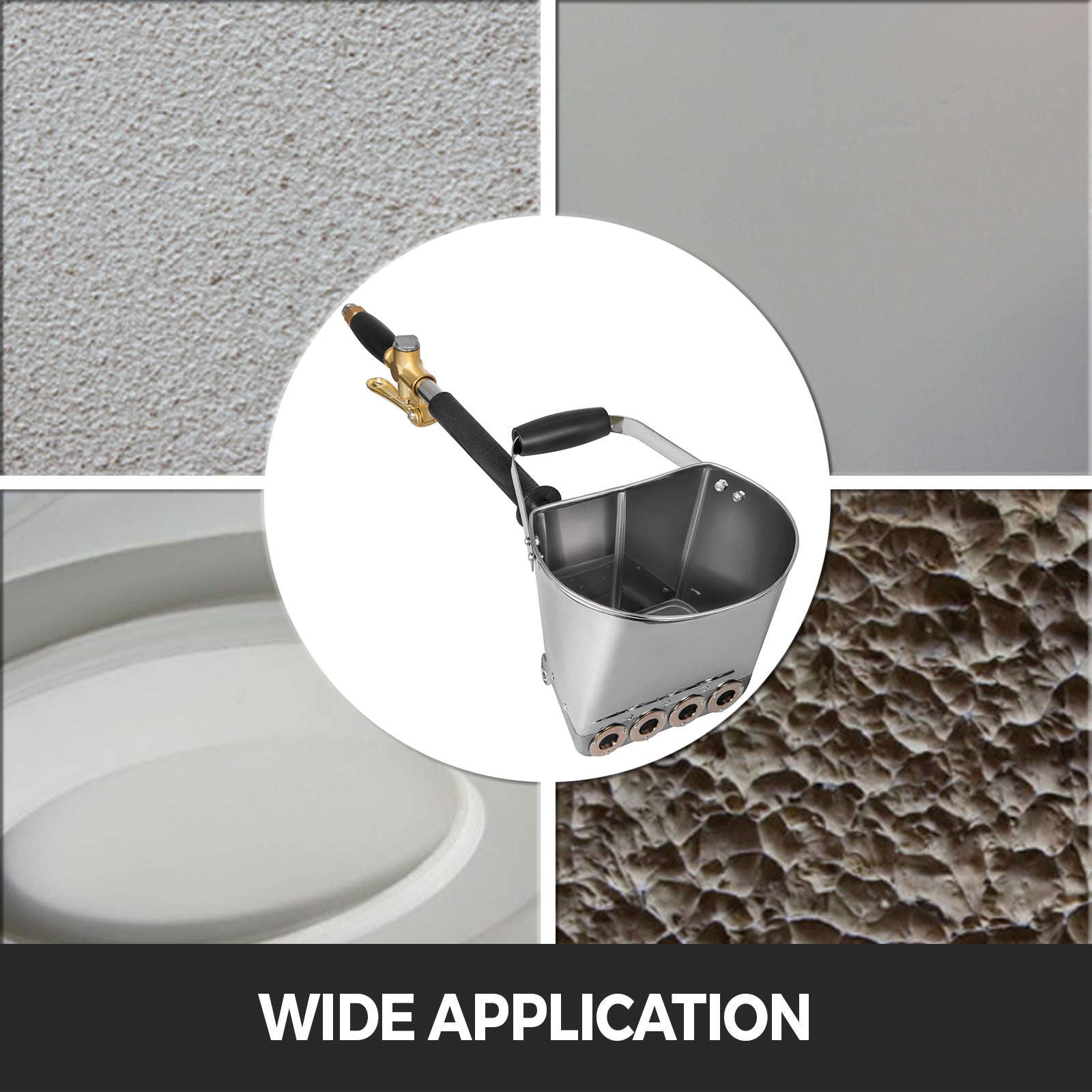 4 Jet 3 HP Stucco Sprayer Hopper Paint Gun for Wall and Ceiling Painting-3000W / Germany