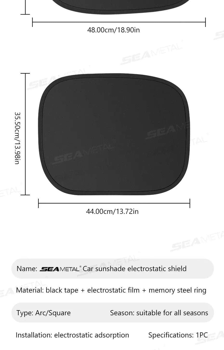 4-Layer Car Side Window Sun Shade Cover-Laser 4pcs