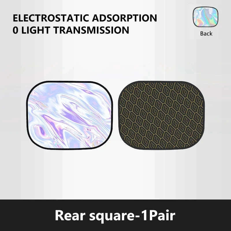 4-Layer Car Side Window Sun Shade Cover-Laser 4pcs