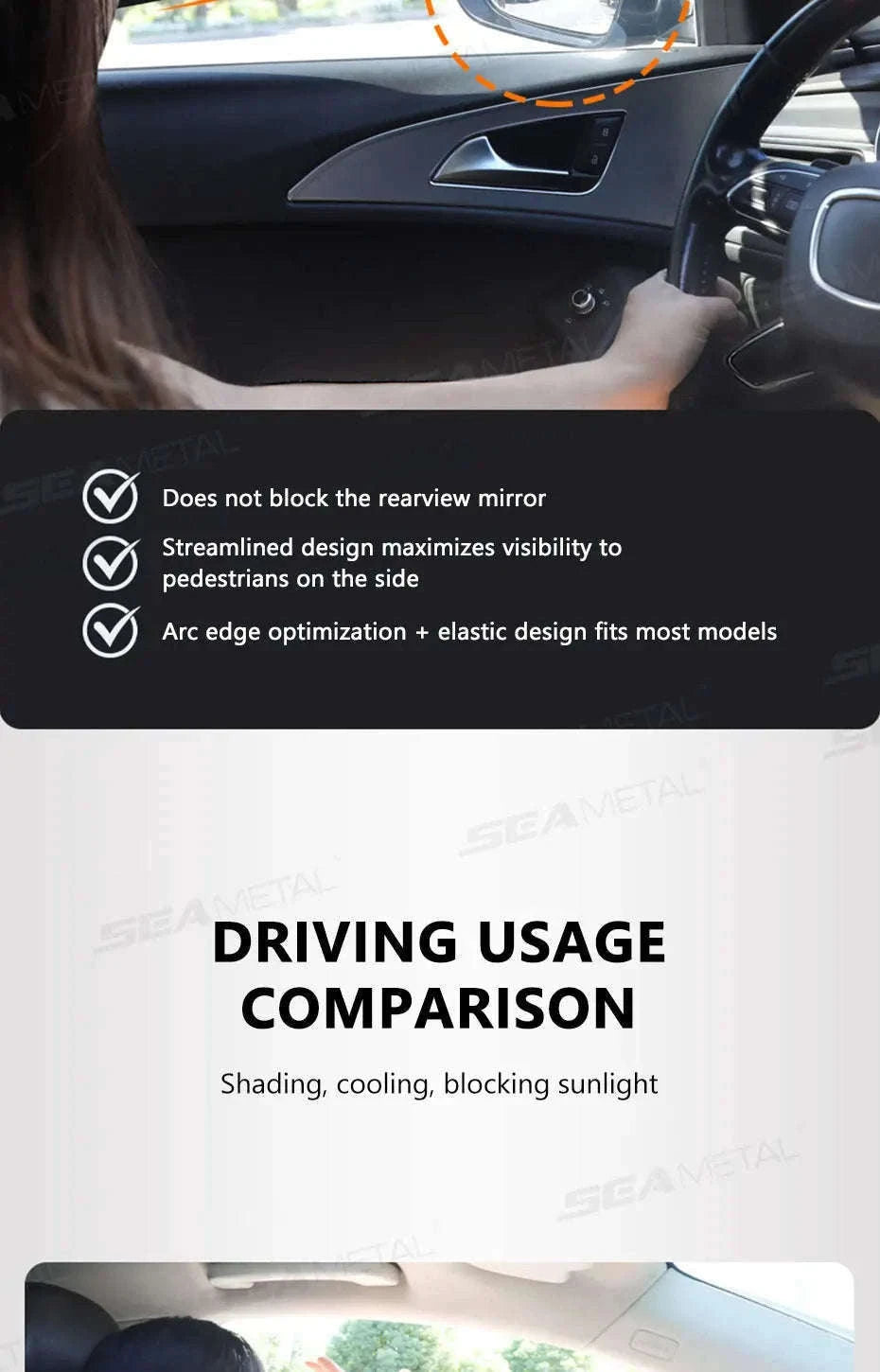 4-Layer Car Side Window Sun Shade Cover-Laser 4pcs