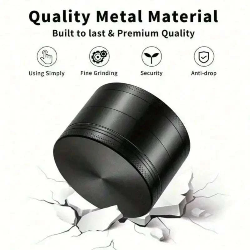 4-Layer Metal Herb Grinder with Magnetic Lid – Manual Spice Mill-United States / 1.6inch-40mm