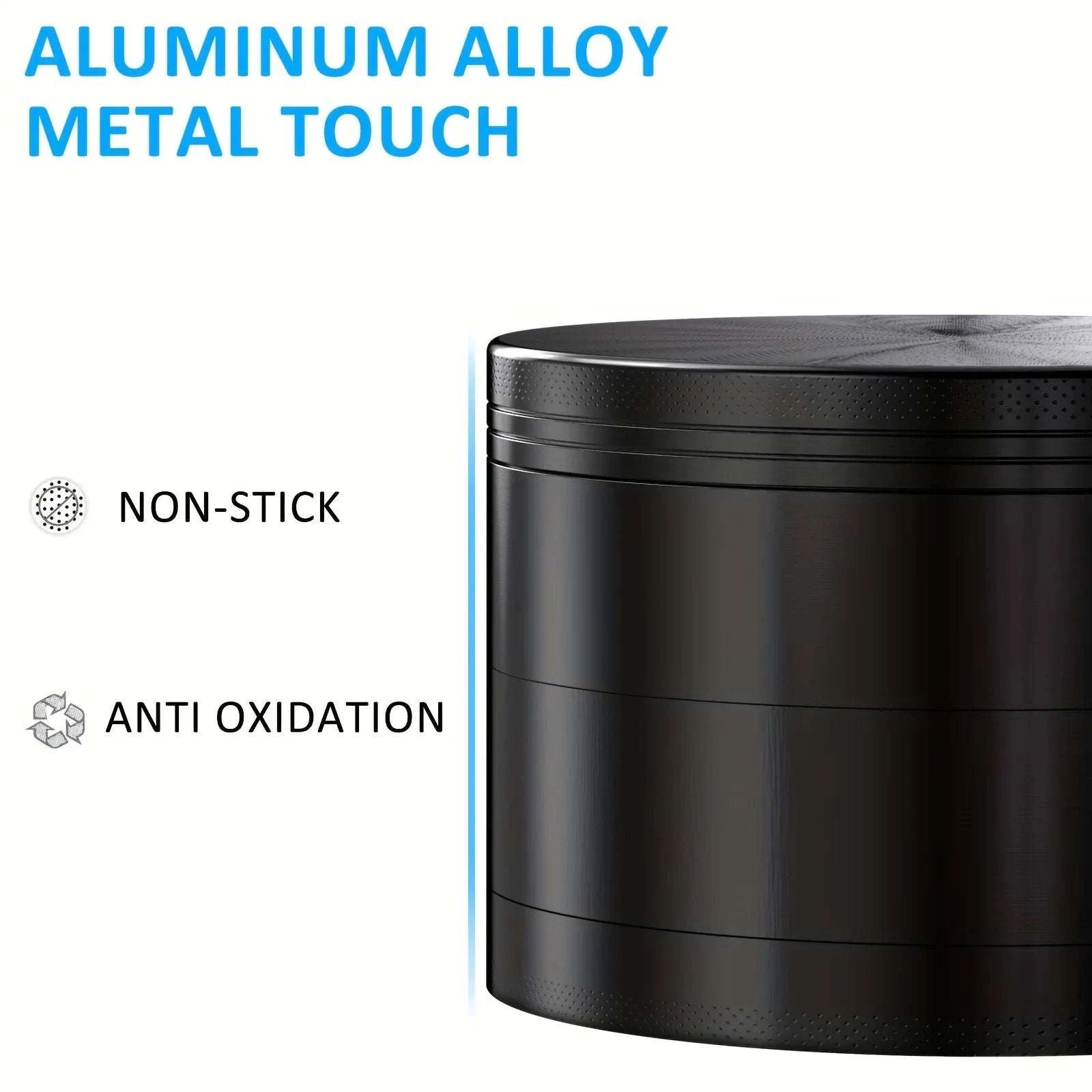 4-Layer Metal Herb Grinder with Magnetic Lid – Manual Spice Mill-United States / 1.6inch-40mm