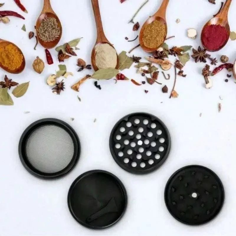 4-Layer Metal Herb Grinder with Magnetic Lid – Manual Spice Mill-United States / 1.6inch-40mm