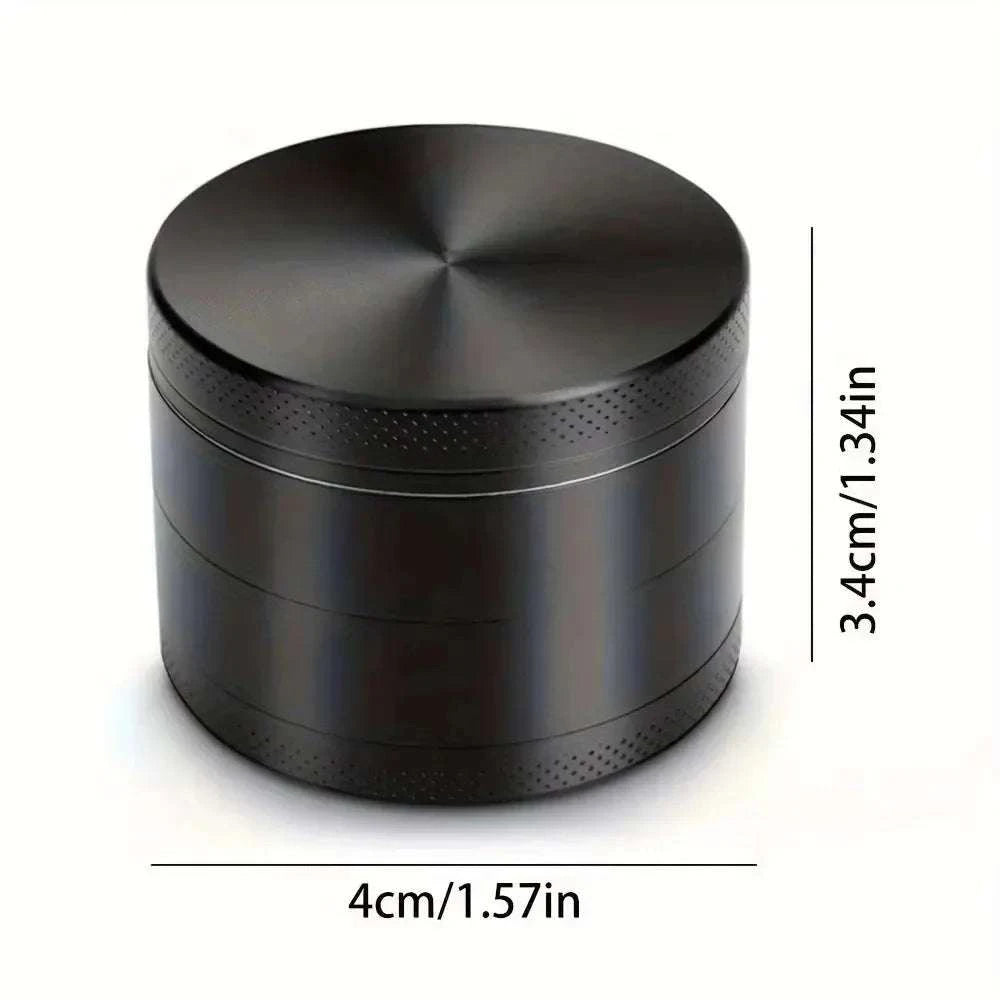 4-Layer Metal Herb Grinder with Magnetic Lid – Manual Spice Mill-United States / 1.6inch-40mm