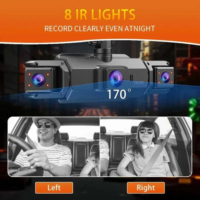 4-Lens 360° Dash Cam with Night Vision & 24H Parking Monitor-4-channel / 128G