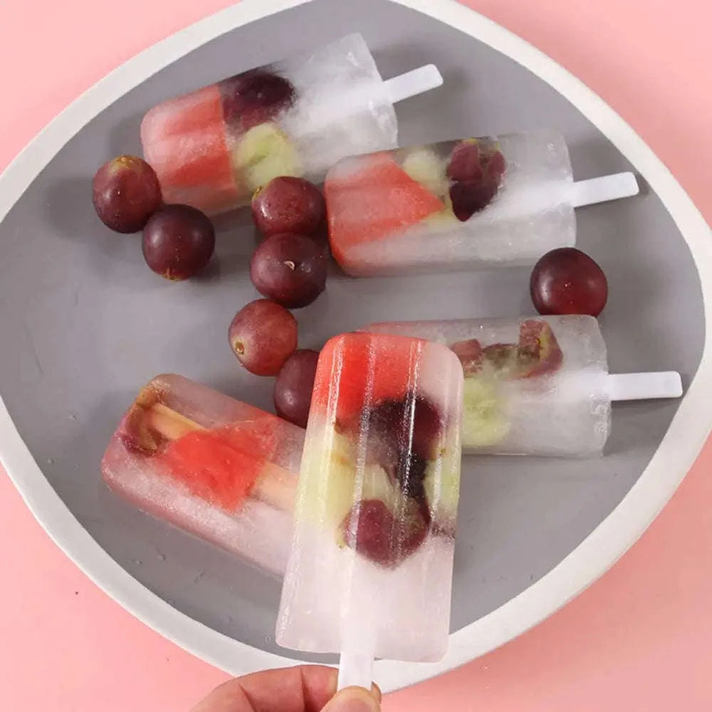 4-Link Popsicle Mold with Lid-white