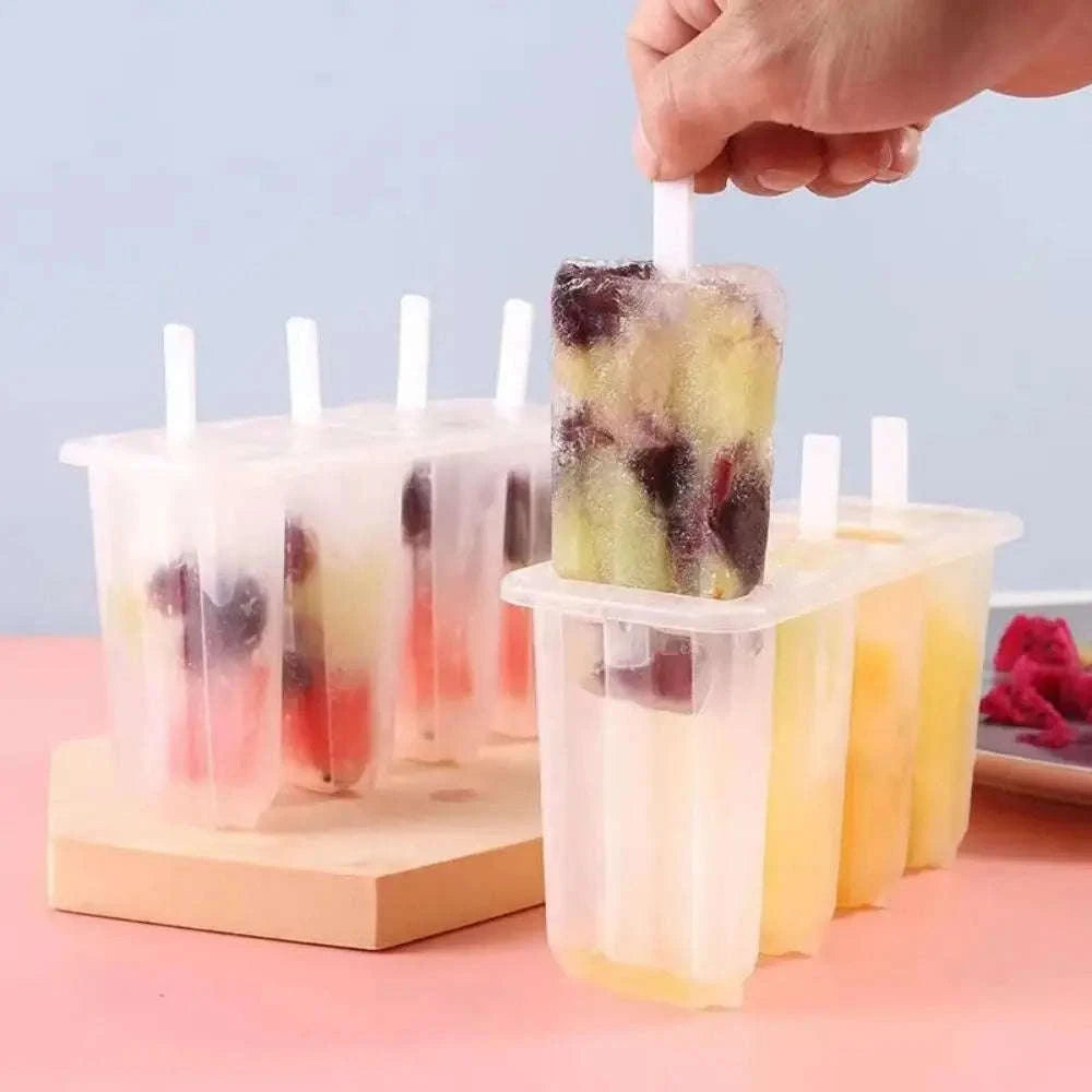 4-Link Popsicle Mold with Lid-white